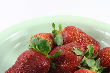 Image showing strawberry plate