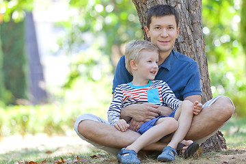 Image showing family hiking