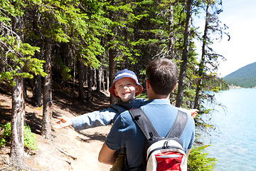 Image showing family hiking