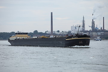 Image showing Empty barge or container ship