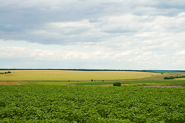 Image showing view of rural locality with clouds in the background