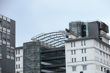 Image showing Modern building with skywalks