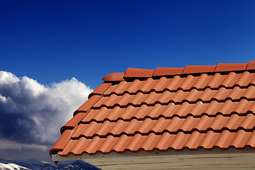 Image showing Roof tiles and blue sky in nice day 