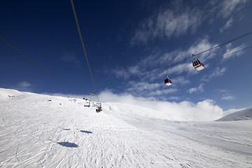 Image showing Ropeways at nice sunny day