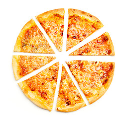 Image showing four cheese pizza