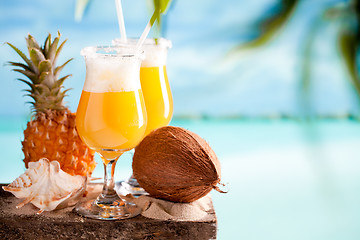 Image showing Pina colada drink