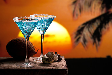 Image showing Blue Cocktail Drink