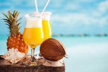 Image showing Pina colada cocktail