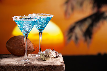 Image showing Blue Cocktail Drink