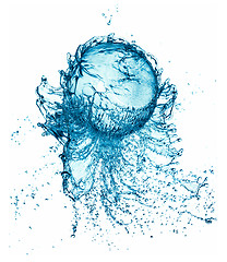 Image showing splash water ball isolated