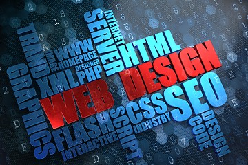 Image showing Web Design. Wordcloud Concept.