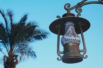 Image showing Lantern on the street its original form as an antique lamp.