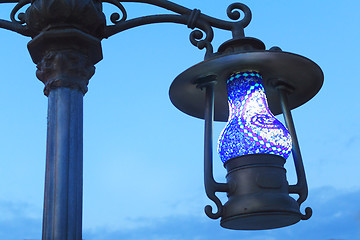 Image showing Lantern on the street its original form as an antique lamp.