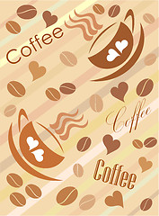 Image showing Coffee cute background