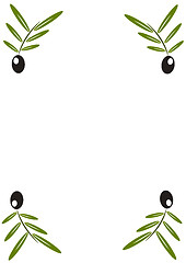Image showing Black olives on branch wallpaper