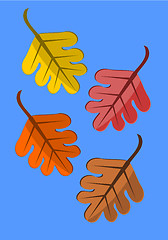 Image showing Falling leaves