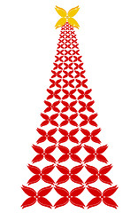 Image showing Christmas red tree