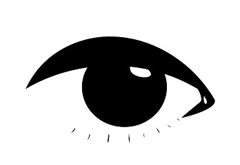 Image showing Symbolic female eye