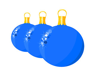 Image showing Blue glass balls