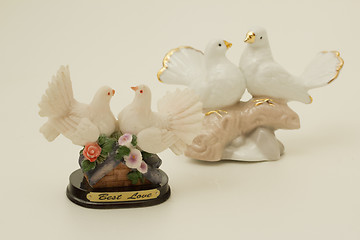 Image showing A statuette in the form of two dove