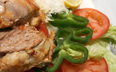 Image showing Baked lamb macro