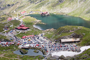 Image showing mountain lake and resort