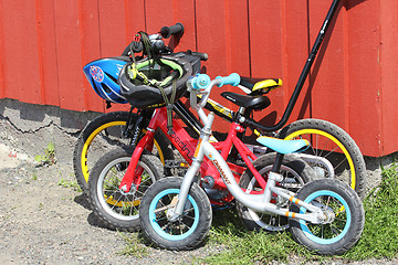 Image showing Parked Bikes