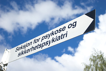 Image showing Seksjon for psykose og psykiatri