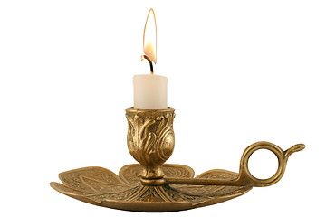 Image showing Brass Candleholder - horizontal