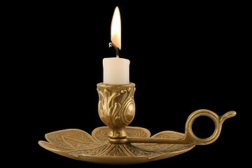 Image showing Brass Candleholder - horizontal