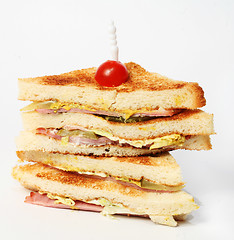 Image showing Club sandwich