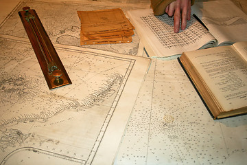 Image showing Nautical maps