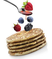 Image showing  Pancakes With Berries