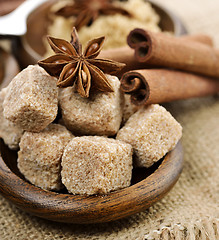 Image showing  Brown Cane Sugar,Cinnamon And Anise Star