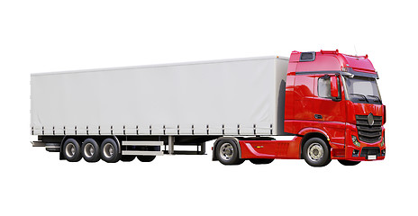 Image showing Semi-trailer truck isolated