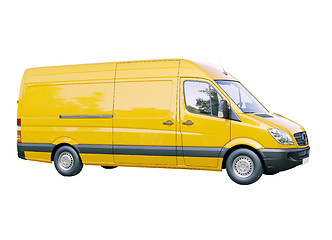 Image showing Commercial van isolated