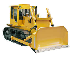 Image showing Heavy crawler bulldozer  isolated 