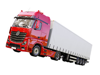 Image showing Semi-trailer truck isolated