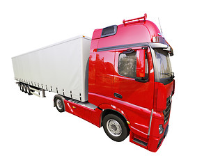 Image showing Semi-trailer truck isolated