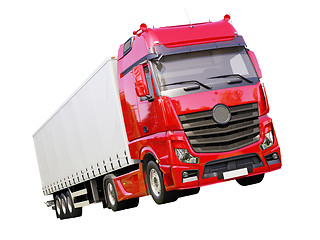 Image showing Semi-trailer truck isolated