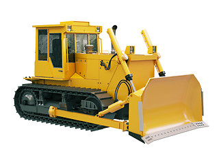 Image showing Heavy crawler bulldozer  isolated 