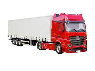 Image showing Semi-trailer truck isolated