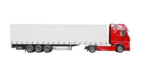 Image showing Semi-trailer truck isolated