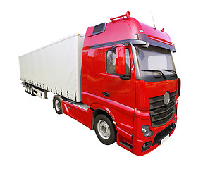 Image showing Semi-trailer truck isolated