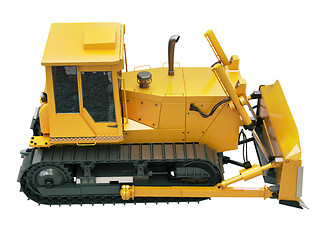 Image showing Heavy crawler bulldozer  isolated 