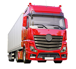 Image showing Semi-trailer truck isolated