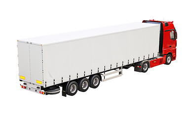 Image showing Semi-trailer truck isolated