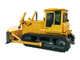 Image showing Heavy crawler bulldozer  isolated 