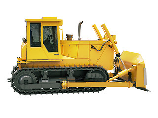 Image showing Heavy crawler bulldozer  isolated 