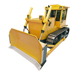 Image showing Heavy crawler bulldozer  isolated 